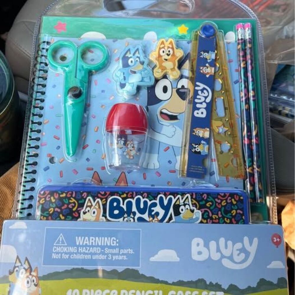 Bluey 10 Piece Pencil Case Set